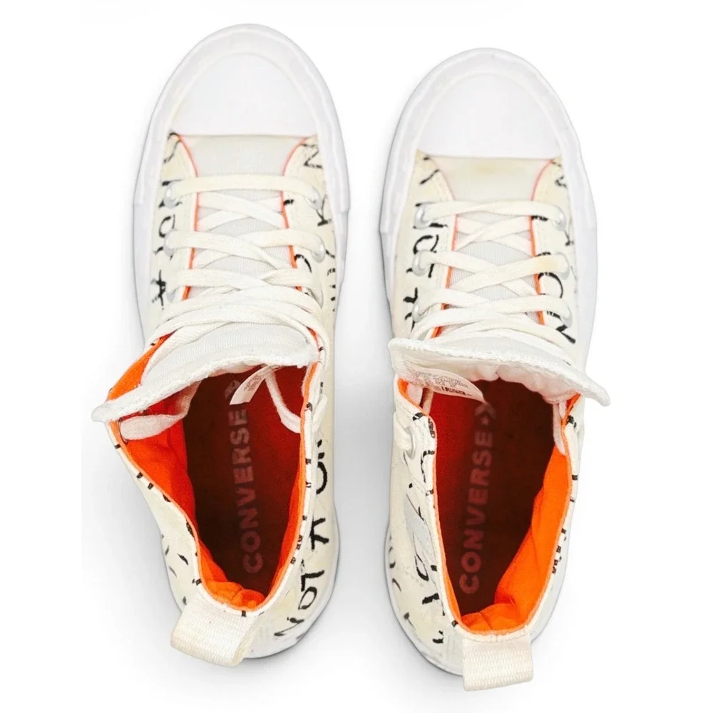 Converse UNT1TL3D Hi GS Not A Chuck Kids US 5 Egret White High Top Shoes 266515C